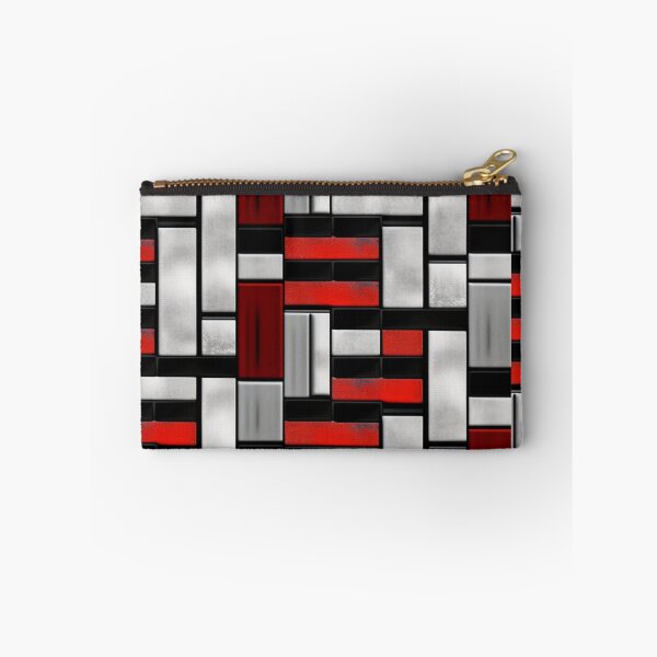 Item preview, Fantasy pattern geometric boxes black white red gray designed and sold by G-M-Designs.