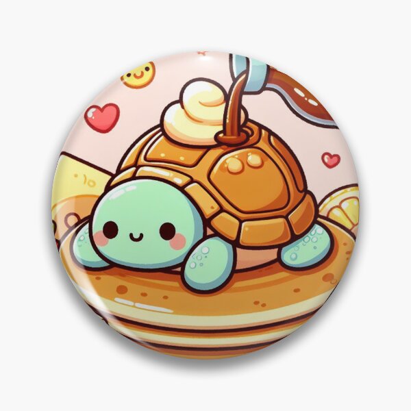 Item preview, kawaii pancake tortoise with syrup being poured ontop designed and sold by SaraDatCool.