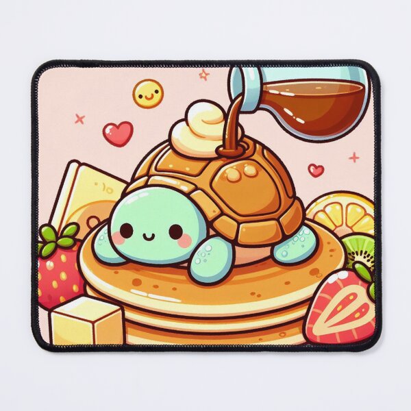 Item preview, kawaii pancake tortoise with syrup being poured ontop designed and sold by SaraDatCool.