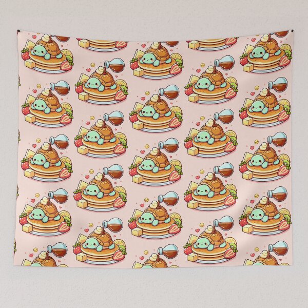 Item preview, kawaii pancake tortoise with syrup being poured ontop designed and sold by SaraDatCool.