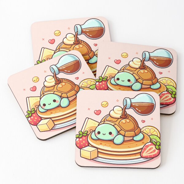 Item preview, kawaii pancake tortoise with syrup being poured ontop designed and sold by SaraDatCool.