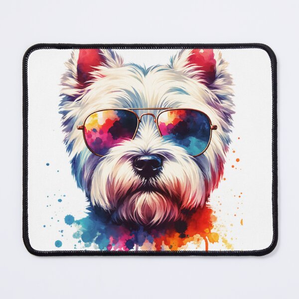Item preview, Watercolor West Highland White Terrier Wearing Sunglasses designed and sold by TheAnimalZ00.