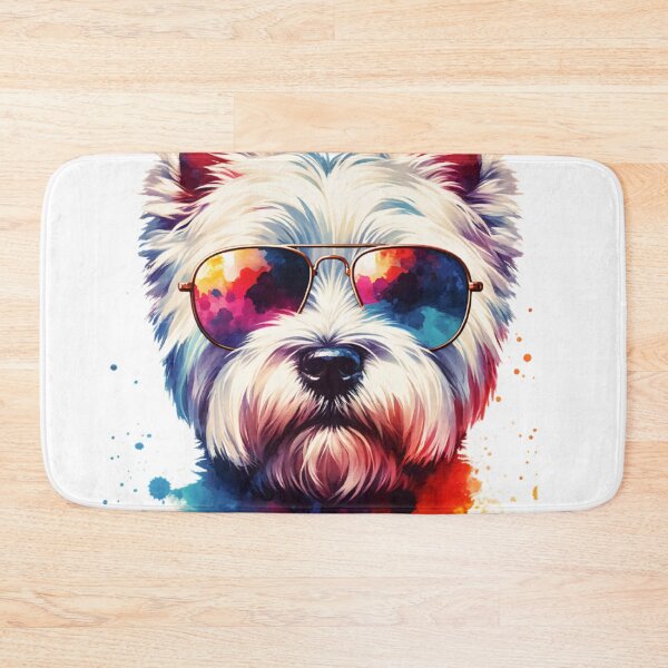 Item preview, Watercolor West Highland White Terrier Wearing Sunglasses designed and sold by TheAnimalZ00.