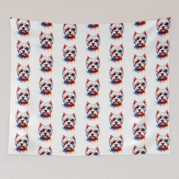 Item preview, Watercolor West Highland White Terrier Wearing Sunglasses designed and sold by TheAnimalZ00.
