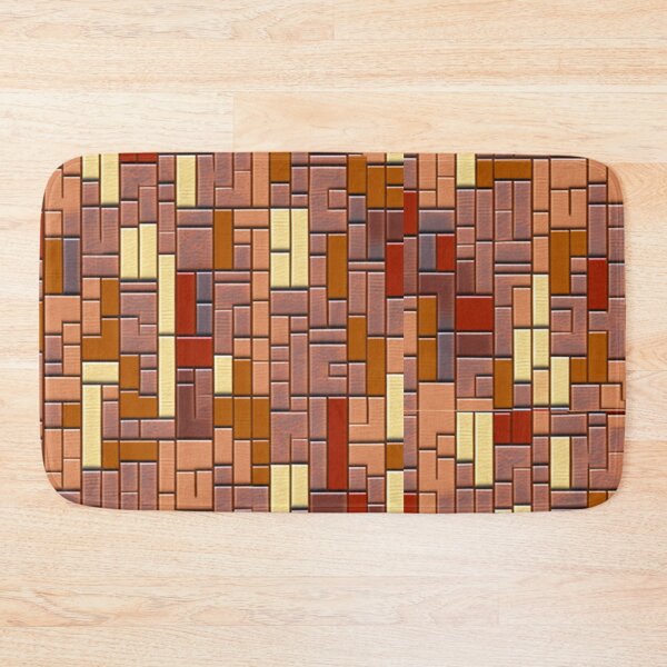 Item preview, Fantasy pattern geometric boxes black red yellow orange cinnamon chocolate vanilla colorful designed and sold by G-M-Designs.