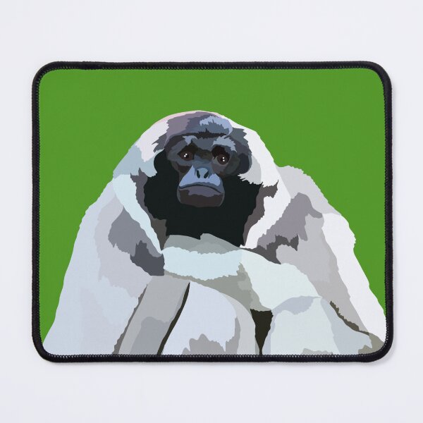 Item preview, P is for Pileated Gibbon,Pileated Gibbon Artwork – Graceful Primate Illustration and Wildlife Design designed and sold by PrettylittlepastelUk.