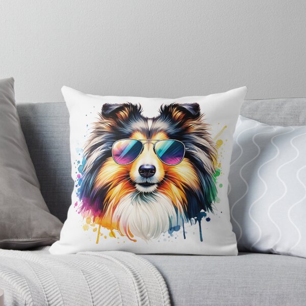 Item preview, Watercolor Shetland Sheepdog Wearing Sunglasses designed and sold by TheAnimalZ00.