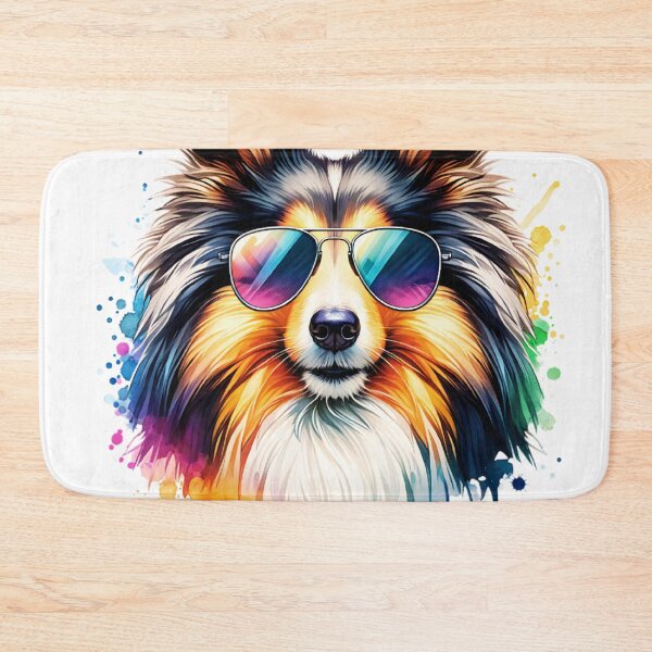 Item preview, Watercolor Shetland Sheepdog Wearing Sunglasses designed and sold by TheAnimalZ00.
