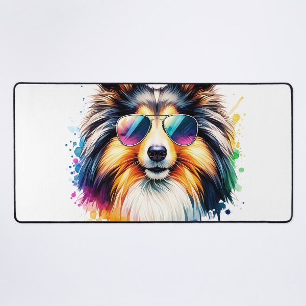 Item preview, Watercolor Shetland Sheepdog Wearing Sunglasses designed and sold by TheAnimalZ00.