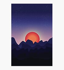 Mountain Sunset Landscape Photographic Print