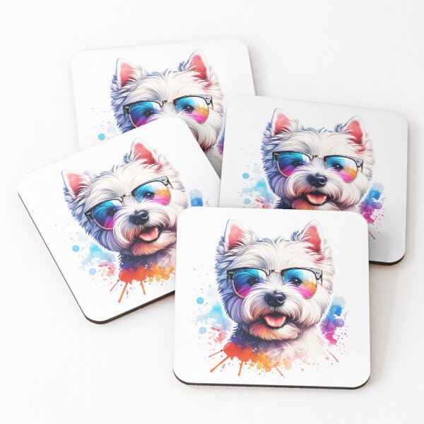Item preview, Watercolor West Highland White Terrier Wearing Sunglasses designed and sold by TheAnimalZ00.