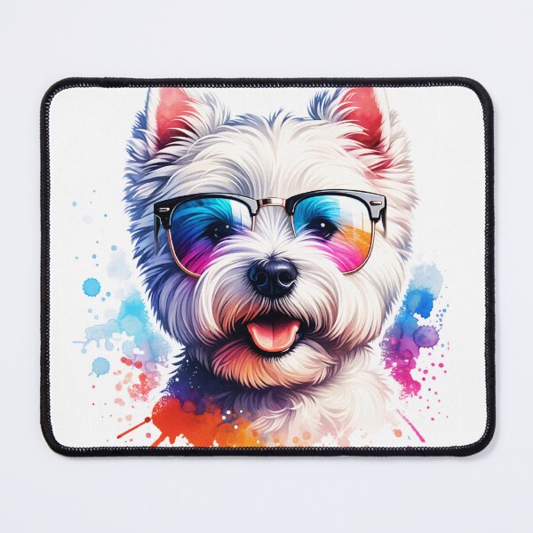 Item preview, Watercolor West Highland White Terrier Wearing Sunglasses designed and sold by TheAnimalZ00.