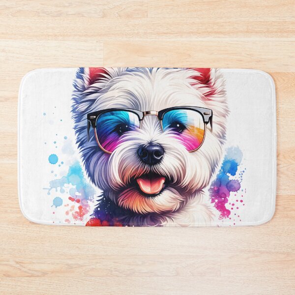 Item preview, Watercolor West Highland White Terrier Wearing Sunglasses designed and sold by TheAnimalZ00.