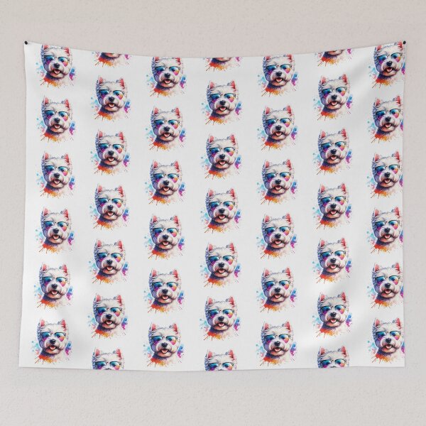 Item preview, Watercolor West Highland White Terrier Wearing Sunglasses designed and sold by TheAnimalZ00.