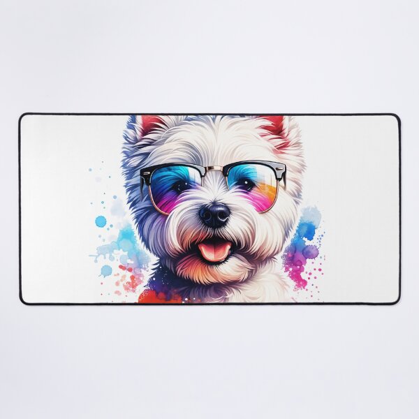 Item preview, Watercolor West Highland White Terrier Wearing Sunglasses designed and sold by TheAnimalZ00.