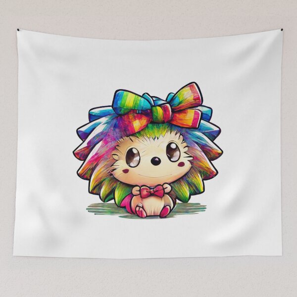 Item preview, Kawaii Baby Rainbow Hedgehog  designed and sold by KawaiiArtStyle.