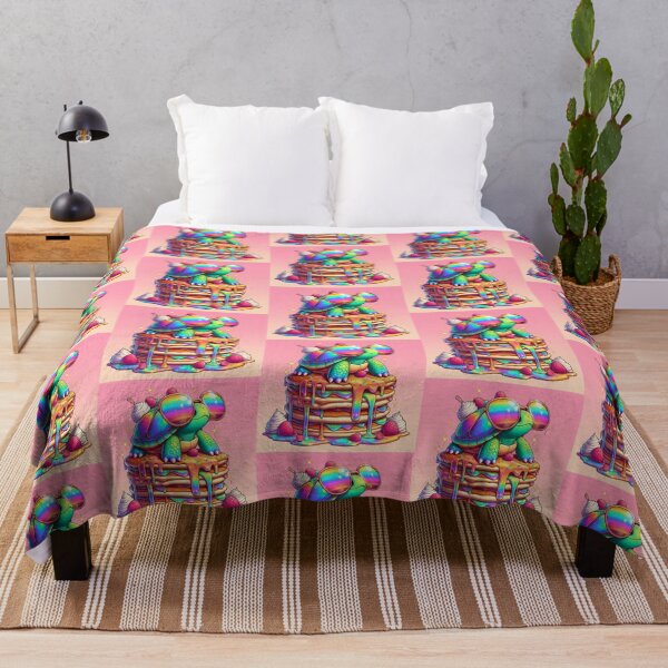 Item preview, Tortoise on pancakes holographic coloring kawaii themed designed and sold by SaraDatCool.