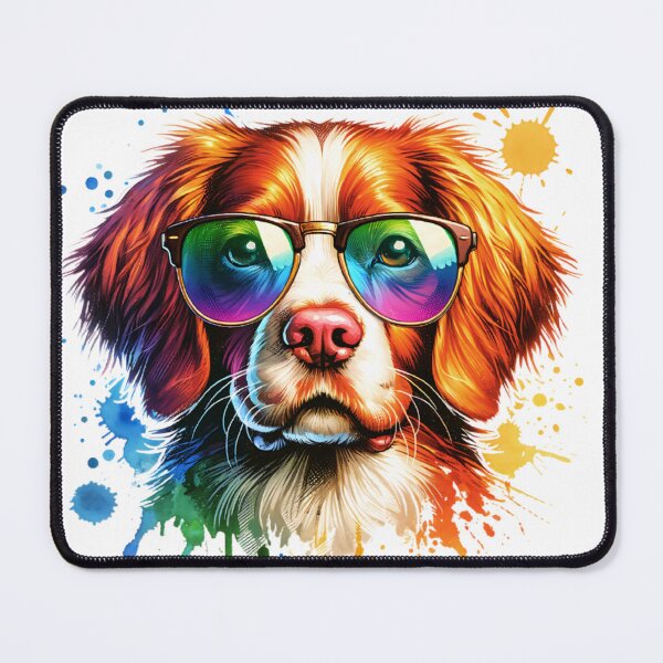 Item preview, Watercolor Brittany Spaniel Wearing Sunglasses designed and sold by TheAnimalZ00.
