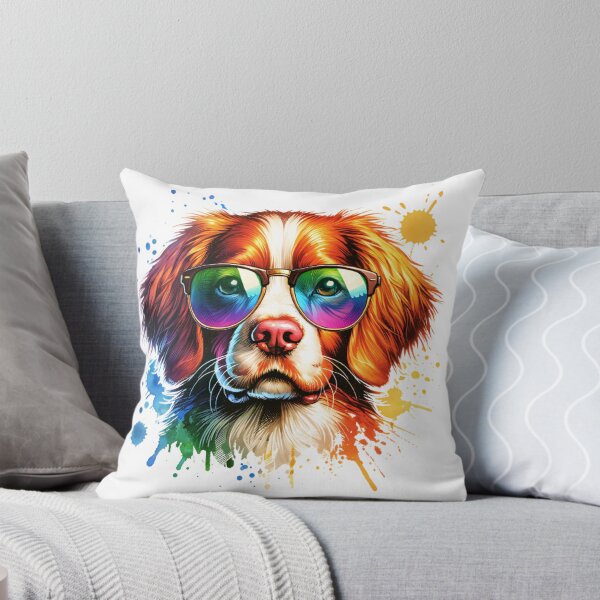 Item preview, Watercolor Brittany Spaniel Wearing Sunglasses designed and sold by TheAnimalZ00.