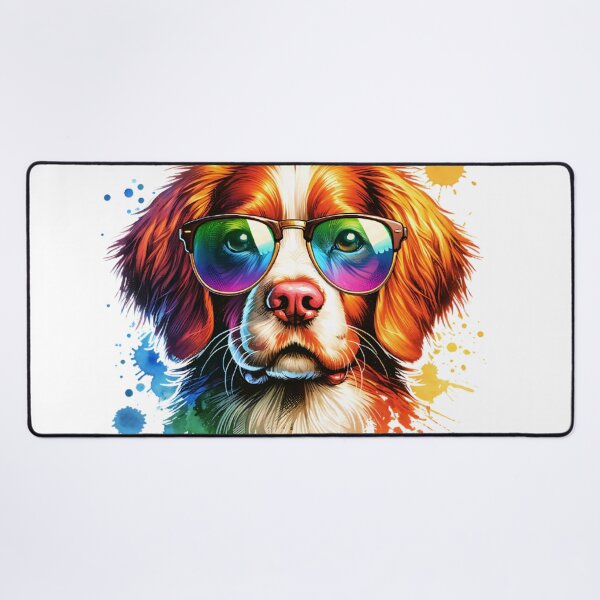 Item preview, Watercolor Brittany Spaniel Wearing Sunglasses designed and sold by TheAnimalZ00.