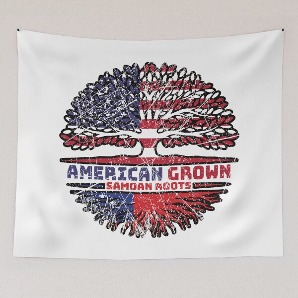 Item preview, Samoa Samoan US American USA United States Tree Roots Flag designed and sold by FlagX.