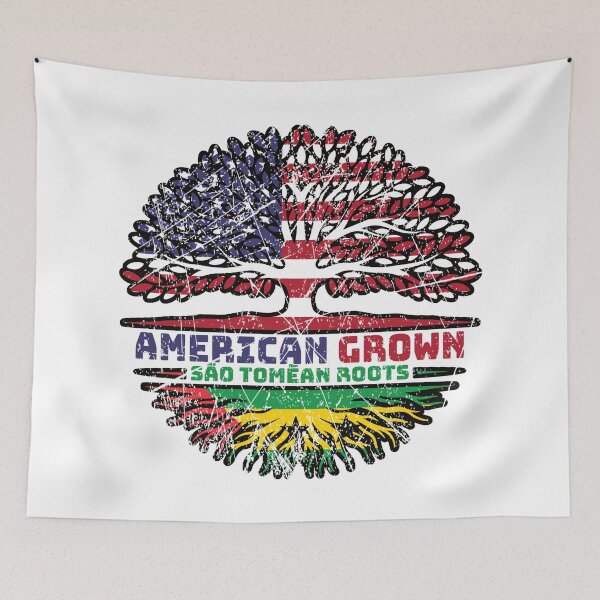 Item preview, Sao Tome and Principe Sao Tomean American USA Tree Roots Flag designed and sold by FlagX.