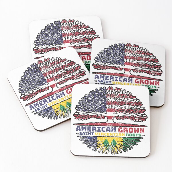 Item preview, Saint Vincent and the Grenadines Saint Vincentian American USA Tree Roots Flag designed and sold by FlagX.