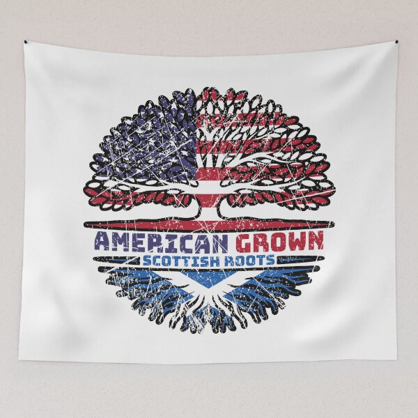 Item preview, Scottish Scotland US American USA United States Tree Roots Flag designed and sold by FlagX.