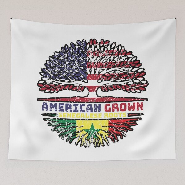 Item preview, Senegal Senegalese US American USA United States Tree Roots Flag designed and sold by FlagX.