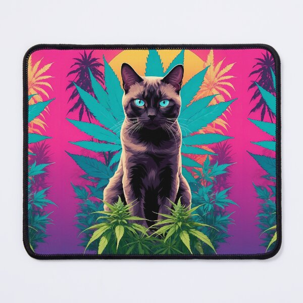 Item preview, neon cyberwave kitty kat designed and sold by wojysmokes.