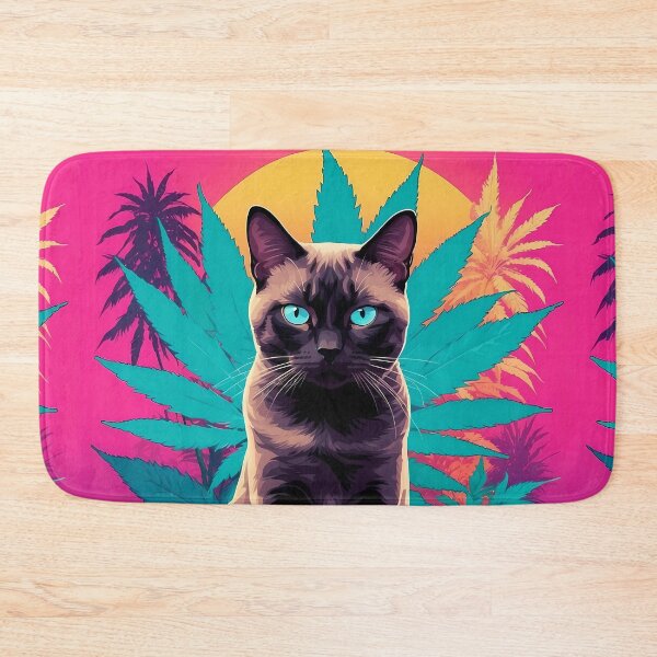 Item preview, neon cyberwave kitty kat designed and sold by wojysmokes.