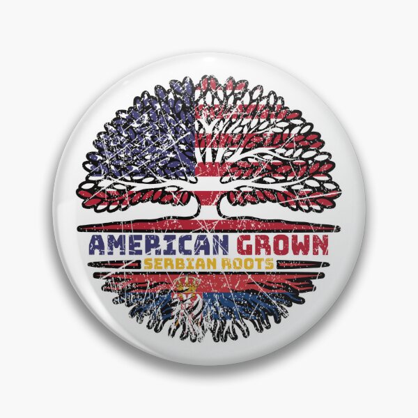 Item preview, Serbian Serbia US American USA United States Tree Roots Flag designed and sold by FlagX.