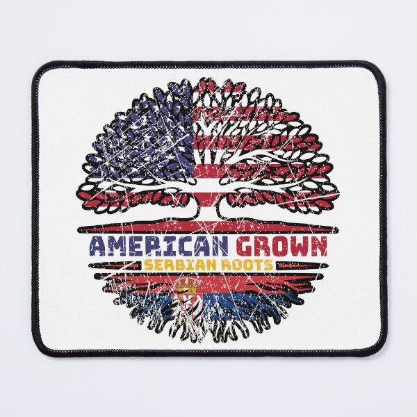 Item preview, Serbian Serbia US American USA United States Tree Roots Flag designed and sold by FlagX.