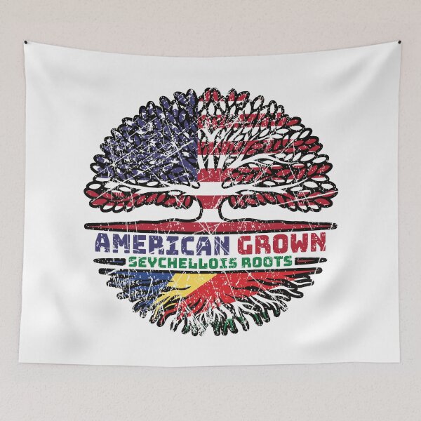 Item preview, Seychelles Seychellois American USA Tree Roots Flag designed and sold by FlagX.