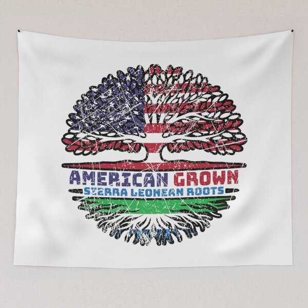 Item preview, Sierra Leone Sierra Leonean US American USA United States Tree Roots Flag designed and sold by FlagX.