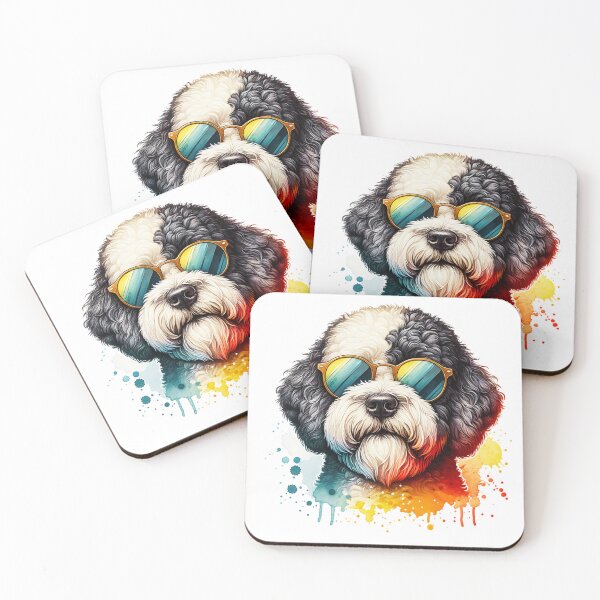 Item preview, Watercolor Portuguese Water Dog Wearing Sunglasses designed and sold by TheAnimalZ00.