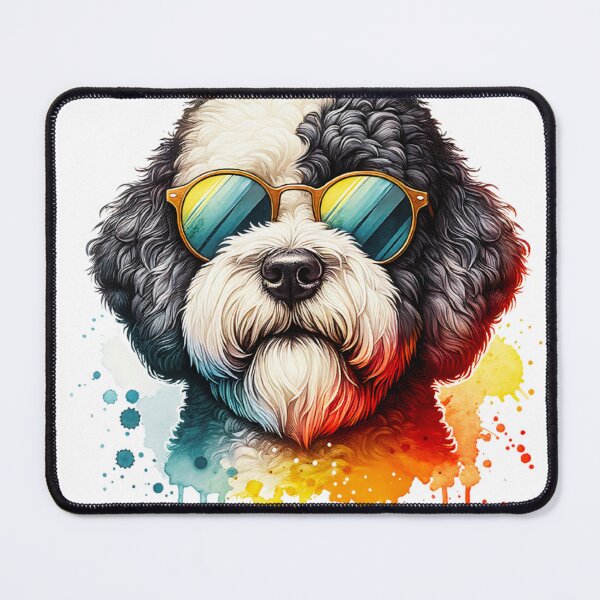 Item preview, Watercolor Portuguese Water Dog Wearing Sunglasses designed and sold by TheAnimalZ00.