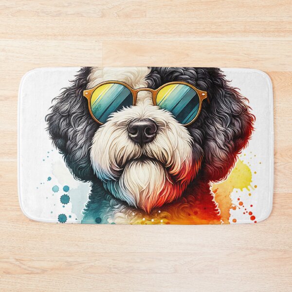 Item preview, Watercolor Portuguese Water Dog Wearing Sunglasses designed and sold by TheAnimalZ00.