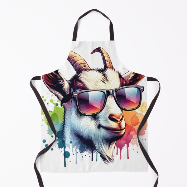 Item preview, Watercolor Goat Wearing Sunglasses designed and sold by TheAnimalZ00.