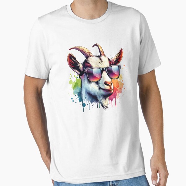 Item preview, Watercolor Goat Wearing Sunglasses designed and sold by TheAnimalZ00.