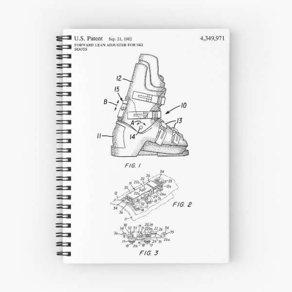 Item preview, Ski Boots Vintage Patent Art White Background designed and sold by Peek-Designs.