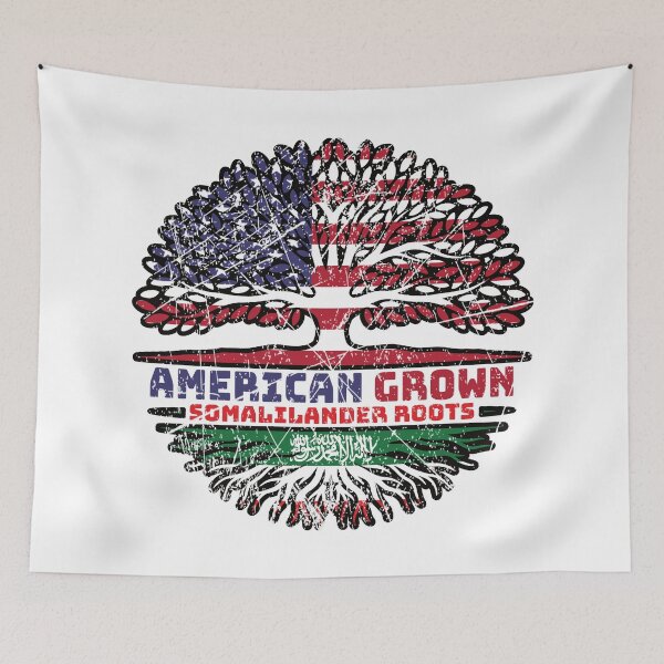 Item preview, Somaliland Somalilander American USA Tree Roots Flag designed and sold by FlagX.
