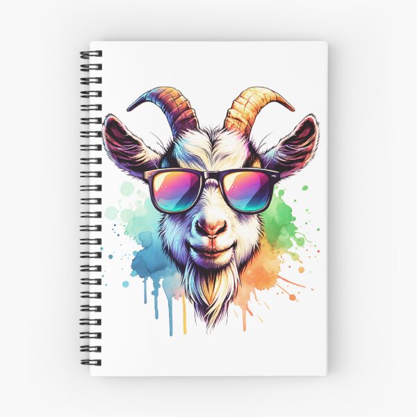 Item preview, Watercolor Goat Wearing Sunglasses designed and sold by TheAnimalZ00.