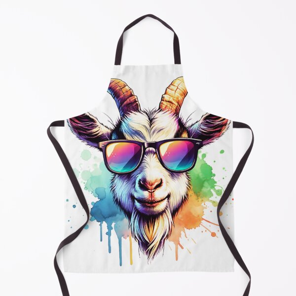 Item preview, Watercolor Goat Wearing Sunglasses designed and sold by TheAnimalZ00.