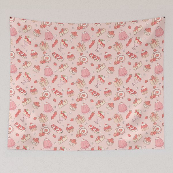 Item preview, Strawberry Mania Kawaii Chibi Pattern designed and sold by cafelab.