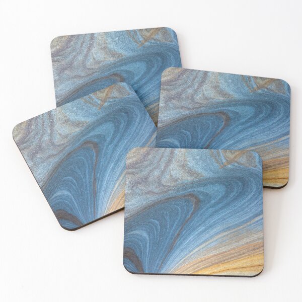 Item preview, Rock Lines in Gold and Blue designed and sold by AnitaNicholson.