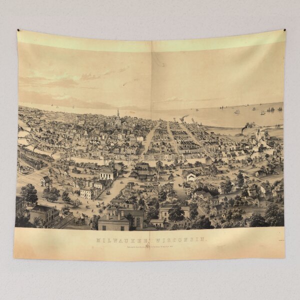 Item preview, Milwaukee, Wisconsin (1854) designed and sold by allhistory.