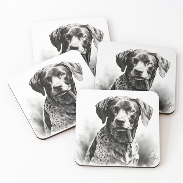 Item preview, Black and White German Shorthaired Pointer Pencil Drawing! designed and sold by Pencil-Art.