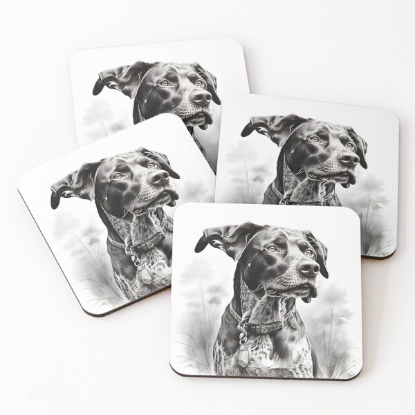 Item preview, Black and White German Shorthaired Pointer Pencil Drawing! designed and sold by Pencil-Art.