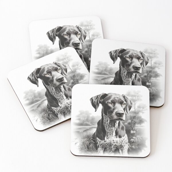 Item preview, Black and White German Shorthaired Pointer Pencil Drawing! designed and sold by Pencil-Art.